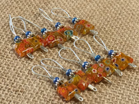 Yellow with Flowers Wire Loop Stitch Markers , Stitch Markers - Jill's Beaded Knit Bits, Jill's Beaded Knit Bits
 - 2