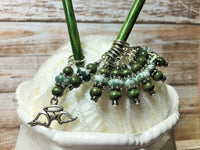 Snag Free Angel Wing Stitch Marker Set- Green 9 Pieces , Stitch Markers - Jill's Beaded Knit Bits, Jill's Beaded Knit Bits
 - 2