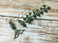 Snag Free Angel Wing Stitch Marker Set- Green 9 Pieces , Stitch Markers - Jill's Beaded Knit Bits, Jill's Beaded Knit Bits
 - 4