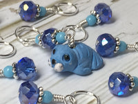 Baby Seal Stitch Marker Set- 9pc. Blue , Stitch Markers - Jill's Beaded Knit Bits, Jill's Beaded Knit Bits
 - 1