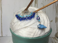 Baby Seal Stitch Marker Set- 9pc. Blue , Stitch Markers - Jill's Beaded Knit Bits, Jill's Beaded Knit Bits
 - 2
