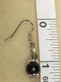 Black Crystal Beaded Dangle Earrings , jewelry - Jill's Beaded Knit Bits, Jill's Beaded Knit Bits
 - 9