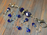 Blue Angel Knitting Bag Lanyard & Stitch Markers , Stitch Markers - Jill's Beaded Knit Bits, Jill's Beaded Knit Bits
 - 8