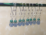 Removable Blue Stitch Markers- Shepherds Hook Style , Stitch Markers - Jill's Beaded Knit Bits, Jill's Beaded Knit Bits
 - 3