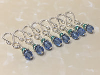 Removable Blue Stitch Markers- Shepherds Hook Style , Stitch Markers - Jill's Beaded Knit Bits, Jill's Beaded Knit Bits
 - 1