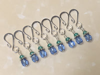 Removable Blue Stitch Markers- Shepherds Hook Style , Stitch Markers - Jill's Beaded Knit Bits, Jill's Beaded Knit Bits
 - 6