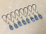 Removable Blue Stitch Markers- Shepherds Hook Style , Stitch Markers - Jill's Beaded Knit Bits, Jill's Beaded Knit Bits
 - 6