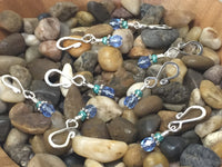 Removable Blue Stitch Markers- Shepherds Hook Style , Stitch Markers - Jill's Beaded Knit Bits, Jill's Beaded Knit Bits
 - 2