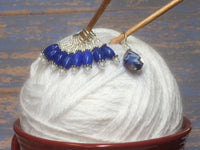 Crystal-Teardrop-Stitch-Marker-Set-Blue , Stitch Markers - Jill's Beaded Knit Bits, Jill's Beaded Knit Bits
 - 5