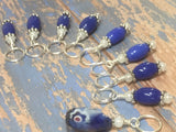 Crystal-Teardrop-Stitch-Marker-Set-Blue , Stitch Markers - Jill's Beaded Knit Bits, Jill's Beaded Knit Bits
 - 4
