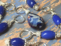 Crystal-Teardrop-Stitch-Marker-Set-Blue , Stitch Markers - Jill's Beaded Knit Bits, Jill's Beaded Knit Bits
 - 7