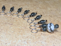 Glass Dione Bead Stitch Marker Set- Blue/Gray , Stitch Markers - Jill's Beaded Knit Bits, Jill's Beaded Knit Bits
 - 3