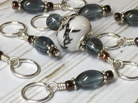 Glass Dione Bead Stitch Marker Set- Blue/Gray , Stitch Markers - Jill's Beaded Knit Bits, Jill's Beaded Knit Bits
 - 13