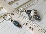 Glass Dione Bead Stitch Marker Set- Blue/Gray , Stitch Markers - Jill's Beaded Knit Bits, Jill's Beaded Knit Bits
 - 14