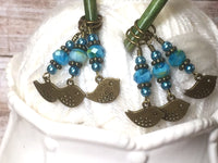 Bluebird Stitch Markers- Snag Free 6 Piece Knitting Set- Optional Holder , stitch markers - Jill's Beaded Knit Bits, Jill's Beaded Knit Bits
 - 7