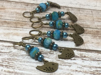 Bluebird Stitch Markers- Snag Free 6 Piece Knitting Set- Optional Holder , stitch markers - Jill's Beaded Knit Bits, Jill's Beaded Knit Bits
 - 11