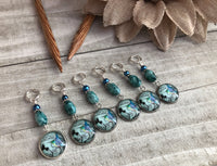 Blue Hummingbird Stitch Markers for Knitting