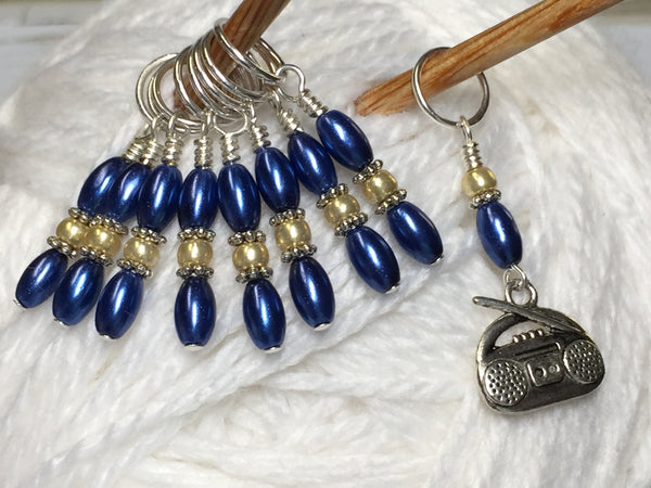 Boombox Stitch Marker Set For Knitting – Jill's Beaded Knit Bits