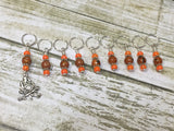 Camp Fire Stitch Marker Set- Orange , Stitch Markers - Jill's Beaded Knit Bits, Jill's Beaded Knit Bits
 - 4