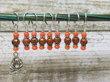 Camp Fire Stitch Marker Set- Orange , Stitch Markers - Jill's Beaded Knit Bits, Jill's Beaded Knit Bits
 - 5