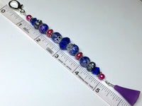 Cobalt Pink Scissor Fob Charm , accessories - Jill's Beaded Knit Bits, Jill's Beaded Knit Bits
 - 4