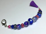 Cobalt Pink Scissor Fob Charm , accessories - Jill's Beaded Knit Bits, Jill's Beaded Knit Bits
 - 3
