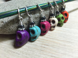 Colorful Skull Stitch Markers , Stitch Markers - Jill's Beaded Knit Bits, Jill's Beaded Knit Bits
 - 5