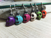 Colorful Skull Stitch Markers , Stitch Markers - Jill's Beaded Knit Bits, Jill's Beaded Knit Bits
 - 2