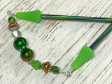 Green Copper Beaded Stitch Holder Point Protector
