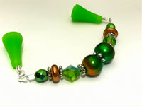 Green Copper Beaded Stitch Holder Point Protector