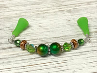 Green Copper Beaded Stitch Holder Point Protector