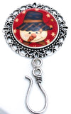 Country Snowman Knitting Pin for Portuguese Knitting- Magnetic