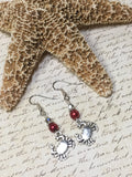 Red Crab Beaded Dangle Earrings , jewelry - Jill's Beaded Knit Bits, Jill's Beaded Knit Bits
 - 4