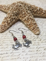 Red Crab Beaded Dangle Earrings , jewelry - Jill's Beaded Knit Bits, Jill's Beaded Knit Bits
 - 5