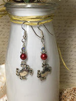 Red Crab Beaded Dangle Earrings , jewelry - Jill's Beaded Knit Bits, Jill's Beaded Knit Bits
 - 8