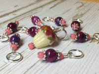 Cupcake Stitch Marker Set , Stitch Markers - Jill's Beaded Knit Bits, Jill's Beaded Knit Bits
 - 8