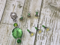 Green Crystal Stitch Marker Holder & Yellow Daffodil Stitch Markers , Stitch Markers - Jill's Beaded Knit Bits, Jill's Beaded Knit Bits
 - 10