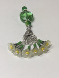 Green Crystal Stitch Marker Holder & Yellow Daffodil Stitch Markers , Stitch Markers - Jill's Beaded Knit Bits, Jill's Beaded Knit Bits
 - 5