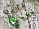 Green Crystal Stitch Marker Holder & Yellow Daffodil Stitch Markers , Stitch Markers - Jill's Beaded Knit Bits, Jill's Beaded Knit Bits
 - 8