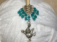 Dancing Snowman Stitch Marker Set , Stitch Markers - Jill's Beaded Knit Bits, Jill's Beaded Knit Bits
 - 1