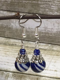 Navy Blue Striped French Hook Earrings , jewelry - Jill's Beaded Knit Bits, Jill's Beaded Knit Bits
 - 6