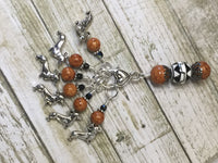 Dachshund Stitch Markers And Beaded Stitch Marker Holder , Stitch Markers - Jill's Beaded Knit Bits, Jill's Beaded Knit Bits
 - 2