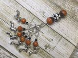 Dachshund Stitch Markers And Beaded Stitch Marker Holder , Stitch Markers - Jill's Beaded Knit Bits, Jill's Beaded Knit Bits
 - 3