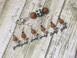 Dachshund Stitch Markers And Beaded Stitch Marker Holder , Stitch Markers - Jill's Beaded Knit Bits, Jill's Beaded Knit Bits
 - 6