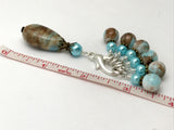 Earth & Sky Stitch Marker Set with Matching Holder