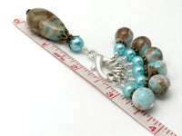 Earth & Sky Stitch Marker Set with Matching Holder