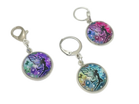 Magical Fairy Stitch Marker Charms for Knitting or Crochet, Closed Rings, Open Rings, or Clasps