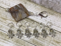 6 Hamsa Hand Stitch Markers with Beaded Stitch Marker Holder , Stitch Markers - Jill's Beaded Knit Bits, Jill's Beaded Knit Bits
 - 5