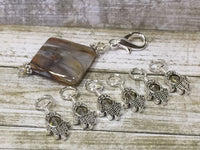 6 Hamsa Hand Stitch Markers with Beaded Stitch Marker Holder , Stitch Markers - Jill's Beaded Knit Bits, Jill's Beaded Knit Bits
 - 1