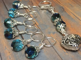 Filigree Heart Stitch Marker Holder-Teal , Stitch Markers - Jill's Beaded Knit Bits, Jill's Beaded Knit Bits
 - 3